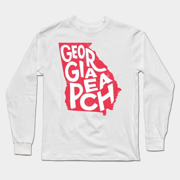 Georgia Peach Long Sleeve T-Shirt by jillcook